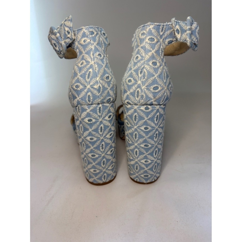Jessica Simpson Caiya Blue Floral Jacquard Platform Heels‎ Size 8.5 - Picture 5 of 8